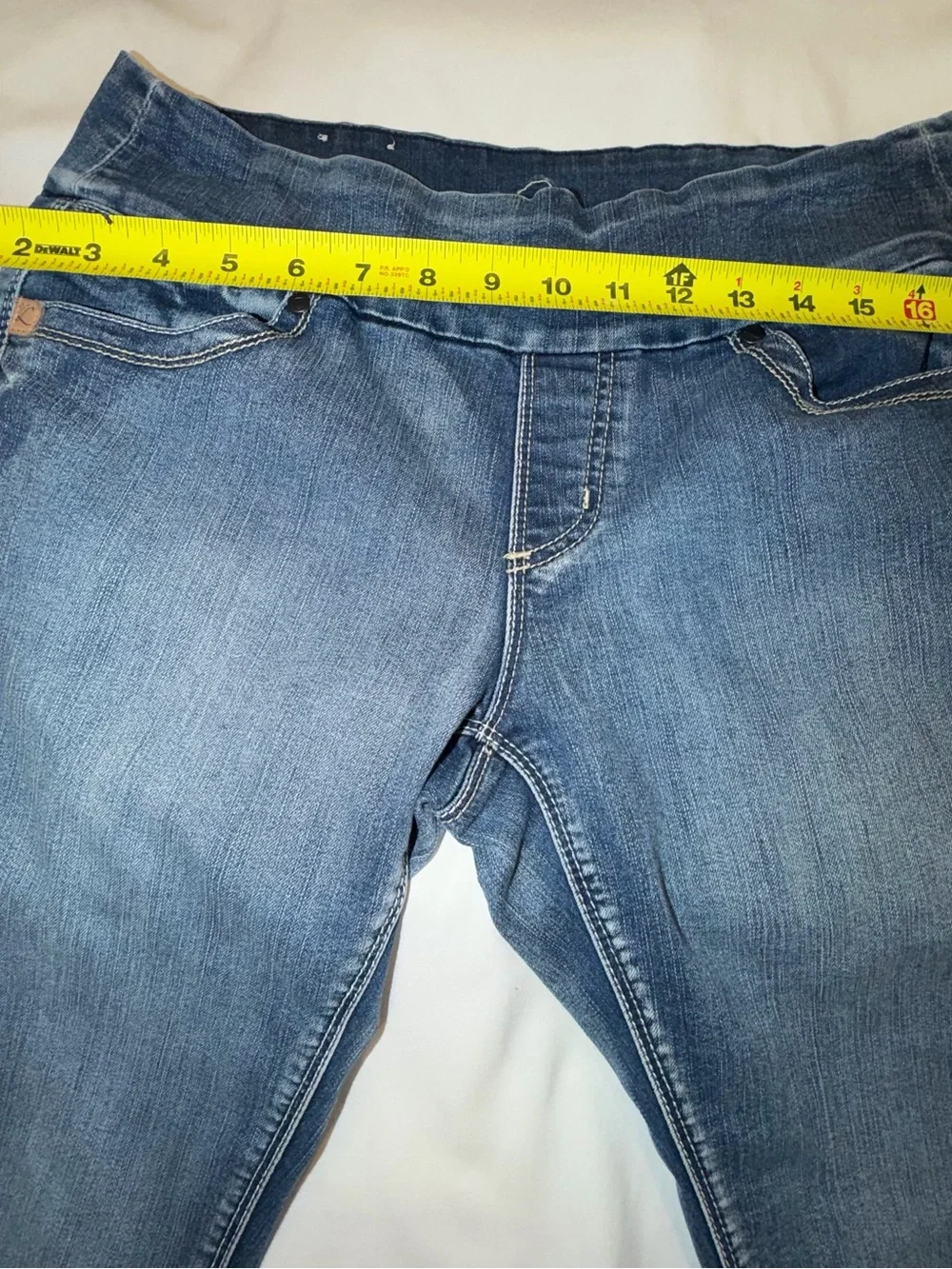 Lola Leah MLB Mid-Rise Bootcut Flared Stretch Jeans in Medium Blue Wash 8. A50
